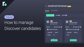 How to manage Discover candidates | Rviewer Tutorial