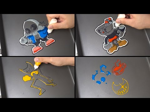 <strong>FNF</strong> Indie cross Pancake art - Sans, Cuphead, Bendy
