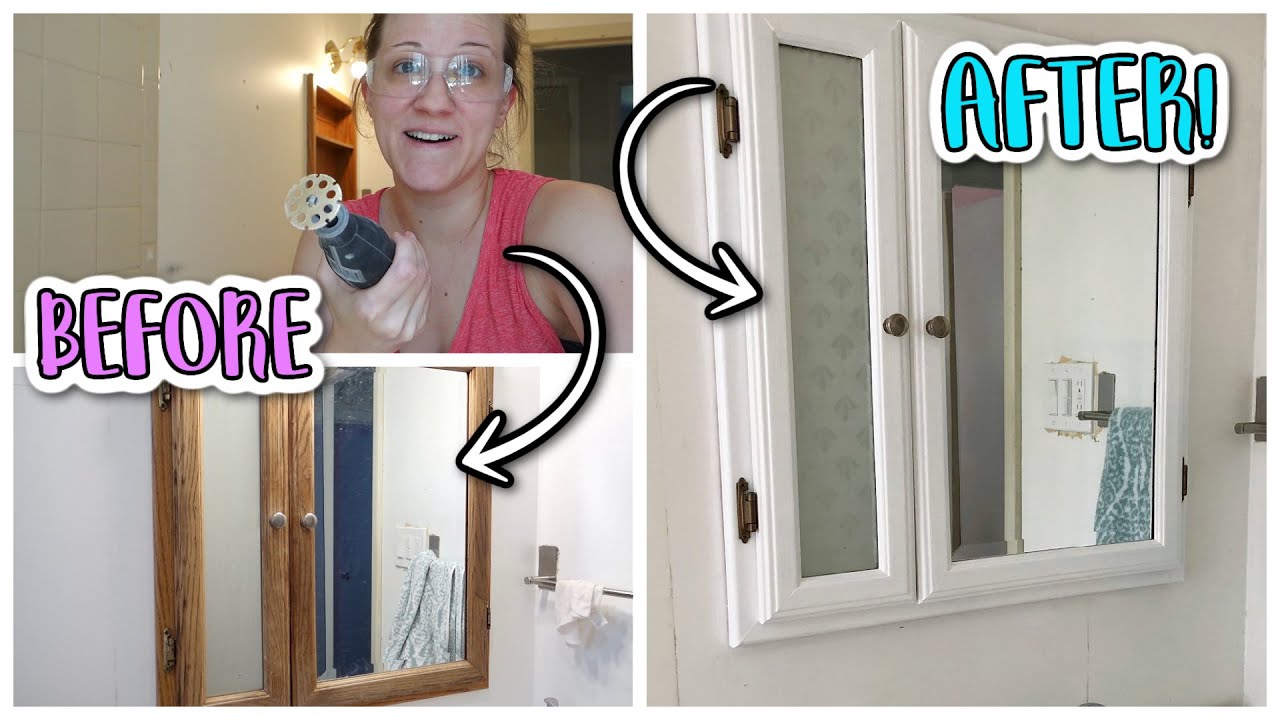 DIY Niche Shelf: Old Bathroom Medicine Cabinet Makeover - A Piece Of Rainbow