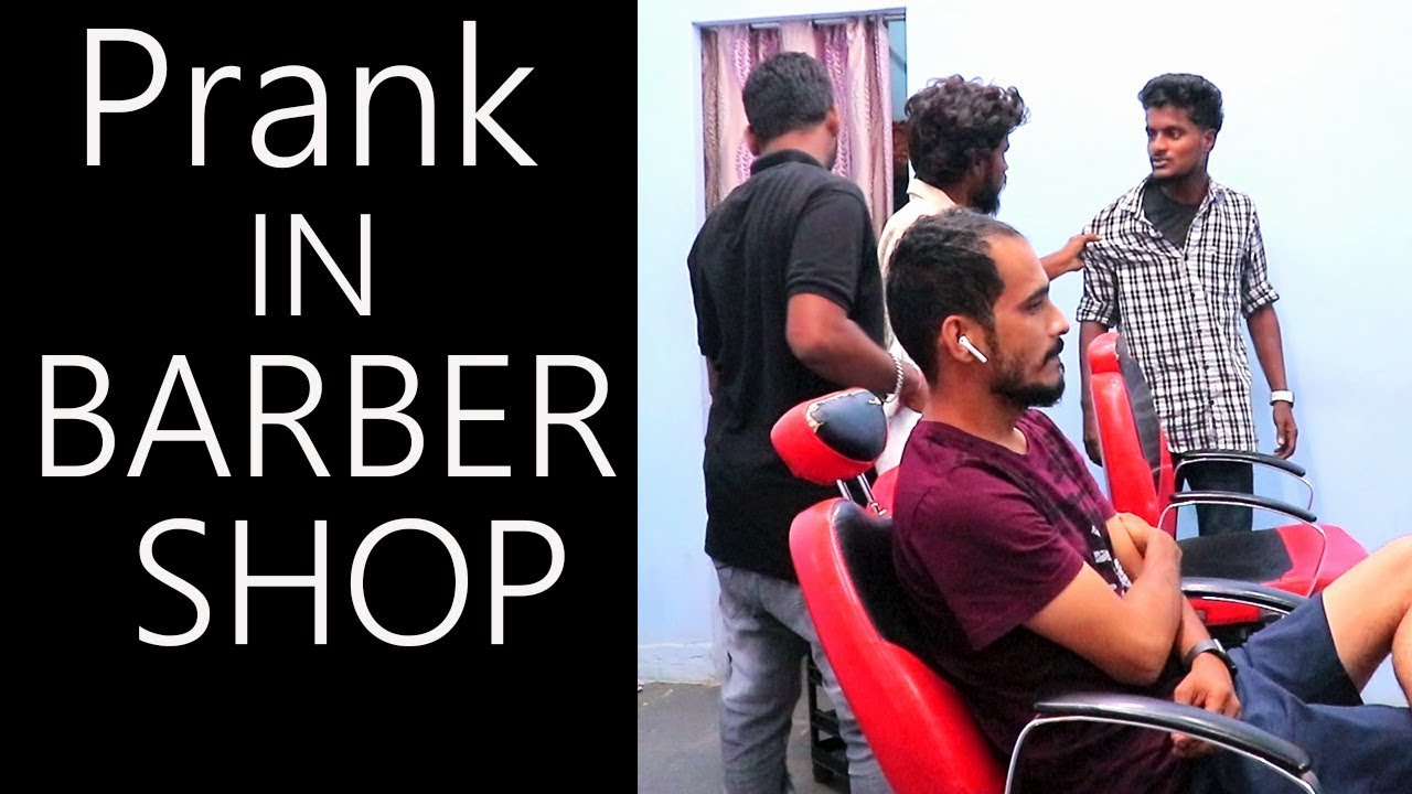 Prank in Barber shop l Barber pranks l YouTube