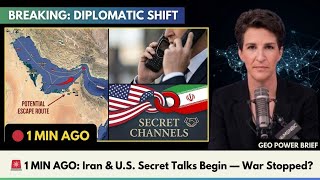 1 Min Ago: Iran & U.S. Begin Secret Talks — Is War Finally Over?