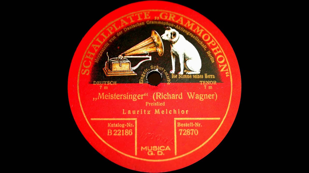 Lauritz Melchior sings Wagner Walther's Prize Song (1923)