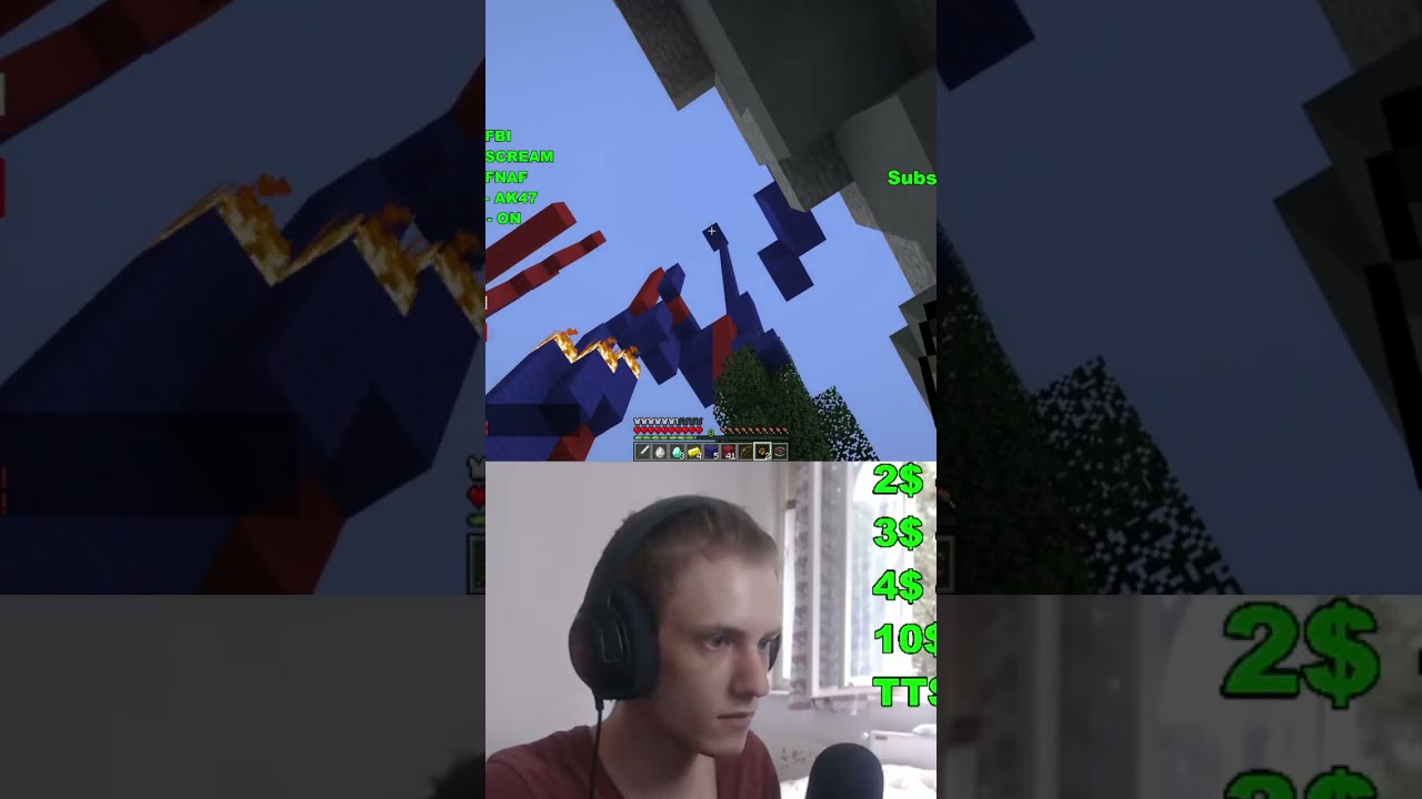 This guy tried to hide from me in Minecraft bedwars hypixel 