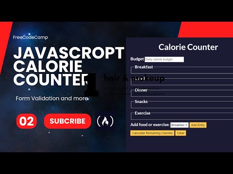FreeCodeCamp - Javascript - Form Validation by Building a Calorie Counter | Steps - 2