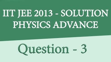 IIT JEE ADVANCED PHYSICS 2013 PAPER 2 | PAPER CODE - 0 | QUESTION 3 | For IIT JEE 2018 Preparation