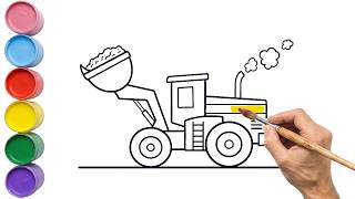 How to Draw a Bulldozer | Child Friendly Art  #art #easydrawing
