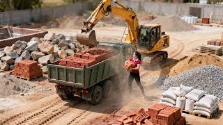Download Lagu Use Truck to Transport 5000 Red Bricks and 10 Tons of Sand Over Muddy Roads to Ly Phuc Vy’s House MP3