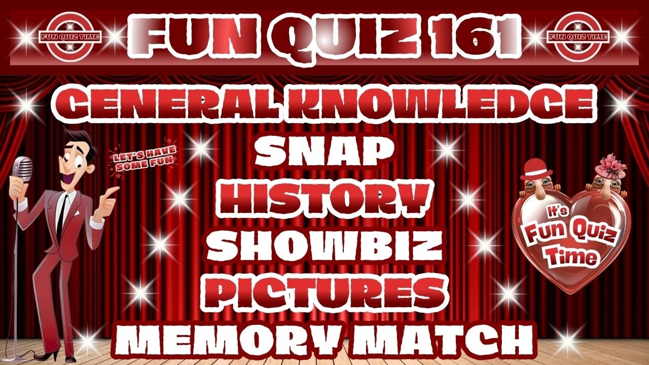 The FunQuiz PubQuiz 161 - 6 Rounds/40 Questions/130 Points to Win. Spot Betsy & Boris for 10 points