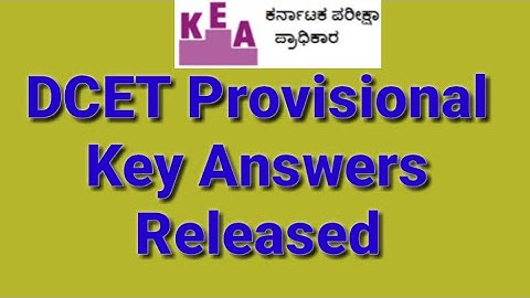 DCET Provisional Key Answer Released