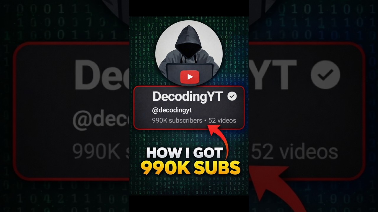 DecodingYT’s 990K Subscribers Secret 🔥