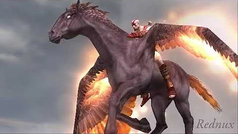 God of War 2 - Kratos Rides The Pegasus & Kills Dark Griffin (1080p 60fps)
