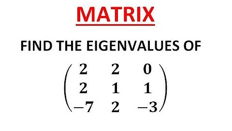 Find the Eigenvalues of 3 * 3 Matrix l Matrix in tamil l Anumega Tutorial 01