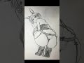 リゼロのレムがバニーガールになったら　絵の描き方動画【Re：ゼロから始める異世界生活】体参考は天三月さん　#shorts