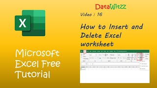 Insert and Delete Excel Worksheet || Save Hours of Work