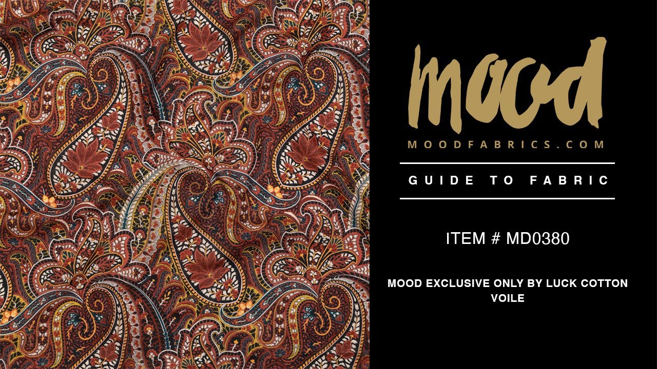 Mood Fabrics MD0380 Mood Exclusive Only By Luck Cotton Voile YouTube