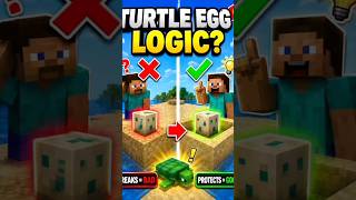 turtle egg is stronger 💪#minecraft #gaming #shorts