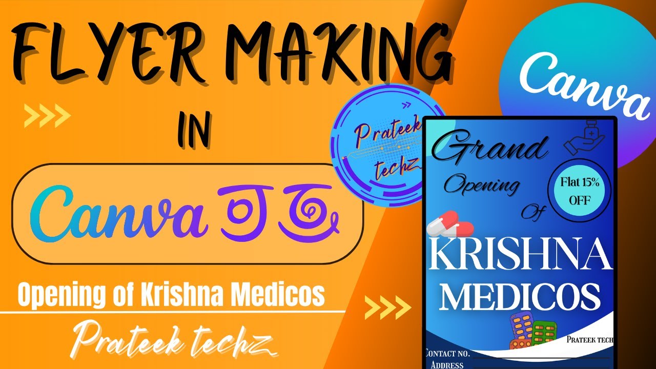 FLYER MAKING IN CANVA | TUTORIAL | PRATEEK TECHZ 