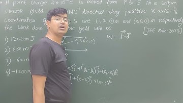 A point Charge 2×10^-2C Is Moved From P to S In A Uniform Electric Field Of 30N/C Directed Along....