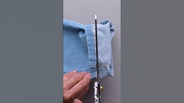 Try this sewing hack for hemming jeans #shorts