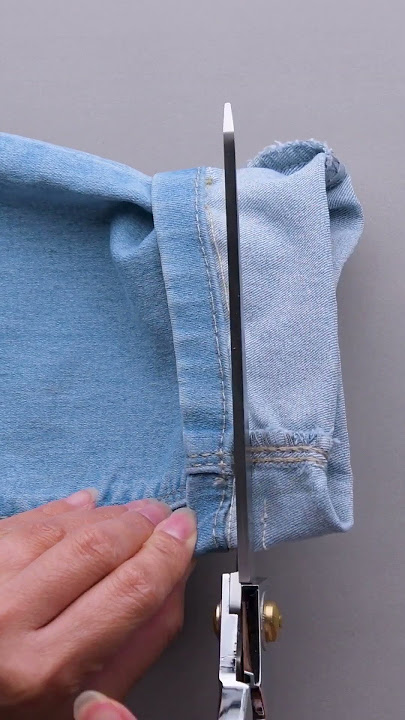 Try this sewing hack for hemming jeans #shorts