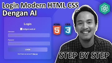 Cara Membuat Login HTML CSS Modern UI Pakai AI 2025