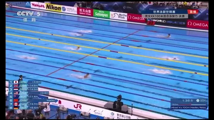 在世锦赛男女4*100米混合泳接力决赛中。 - 天天要闻