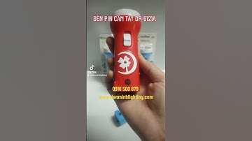 Đèn pin cầm tay DP-9121A siêu sáng, dài 12cm, chóa đèn 5cm, chui sạc 2 chấu ẩn trong đèn,...