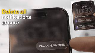 How to clear All Notification on iPhone lock screen - iOS 26