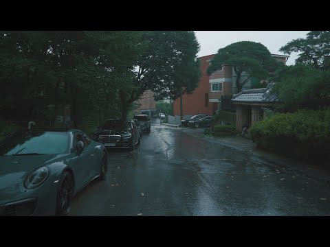 [Rain Walk] 이른 아침, 비가 내리는 조용한 마을 산책.
