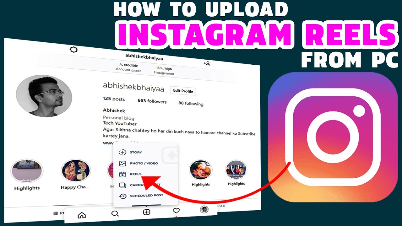 How to upload reels on instagram from pc - YouTube