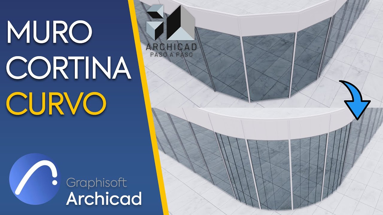 CÓMO HACER MURO CORTINA CURVO? | Archicad 24 | 2020 🏢