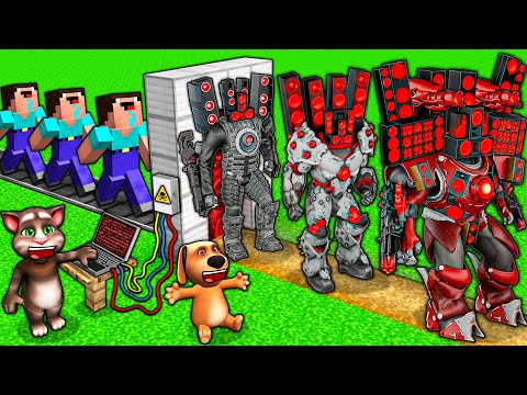 SECRET UPGRADE of SPEAKER MAN TITAN BOSS vs TV WOMAN and SKIBIDI TOILET in MINECRAFT animation