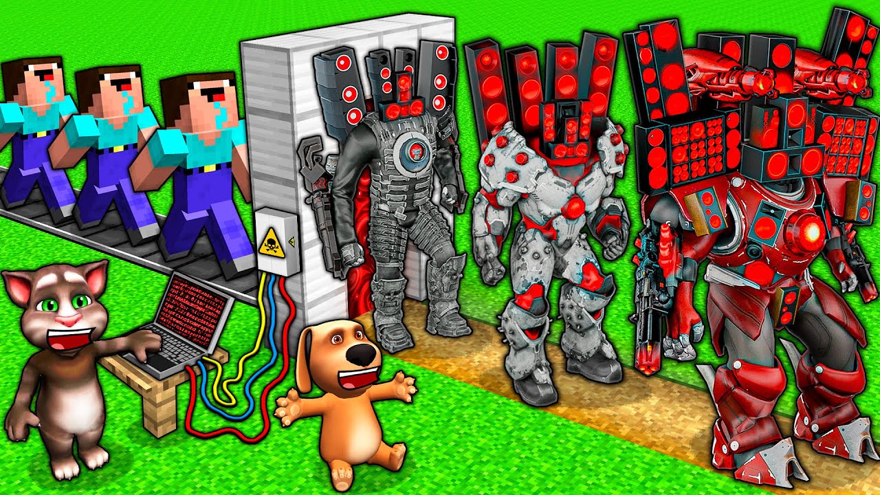 SECRET UPGRADE of SPEAKER MAN TITAN BOSS vs TV WOMAN and SKIBIDI TOILET in MINECRAFT animation