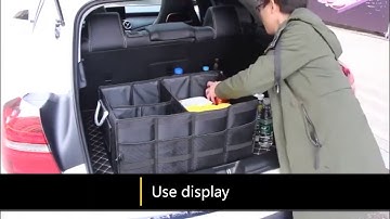 Multifunctional Foldable Car Trunk Storage Box, with 50.32L Large Capacity, Detachable Partition