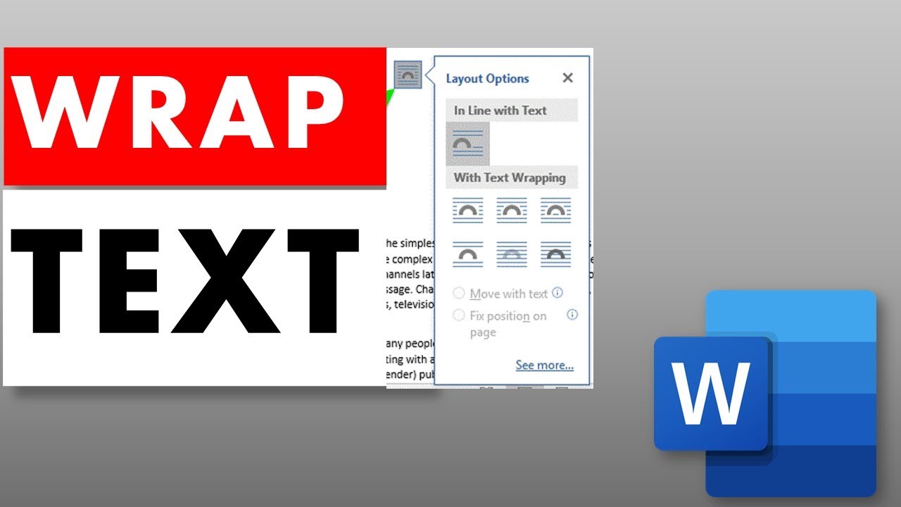 How to Apply Wrap Text around a Picture in Microsoft Word - YouTube
