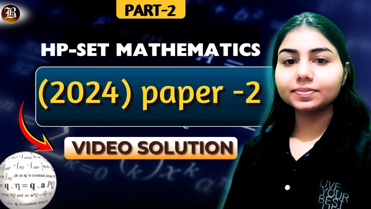 HP SET Maths 2024 Question Paper solution | Part 2