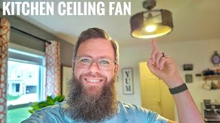 Frstem 19" Premium Walnut Ceiling Fan (Remote Control) Install & Review 💯😀