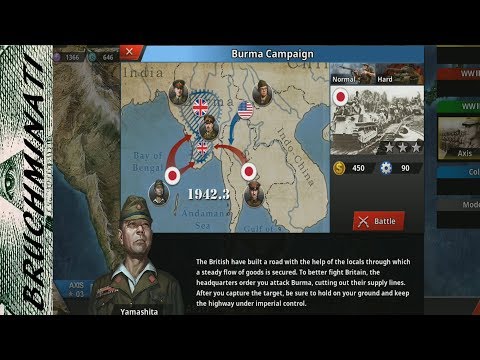 Pacific Axis Campaign #3 Burma Campaign 3 Star (No Generals) World Conqueror 4