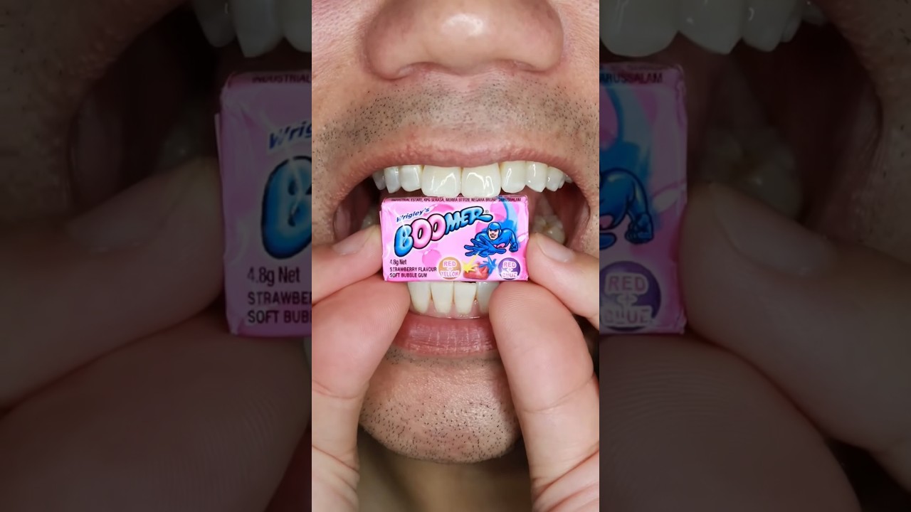ASMR |Strawberry🍓Flavour |BOOMER Bubble Gum 