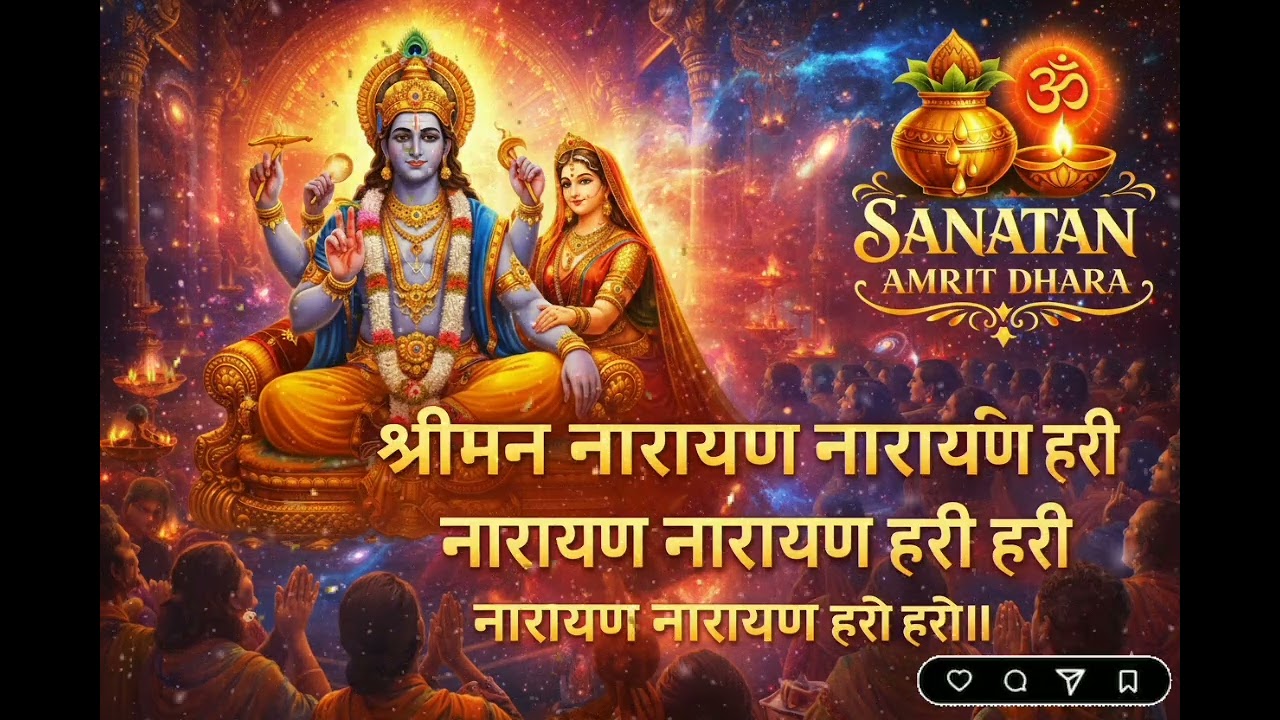 Shriman Narayan Narayan Hari Hari | Vishnu Mantra Jaap | Guruvar Special Kirtan | Temple Bhajan