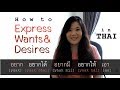 [Learn Thai] How to Express Wants (Saying "I want.../I want to...") อยาก [yàak]