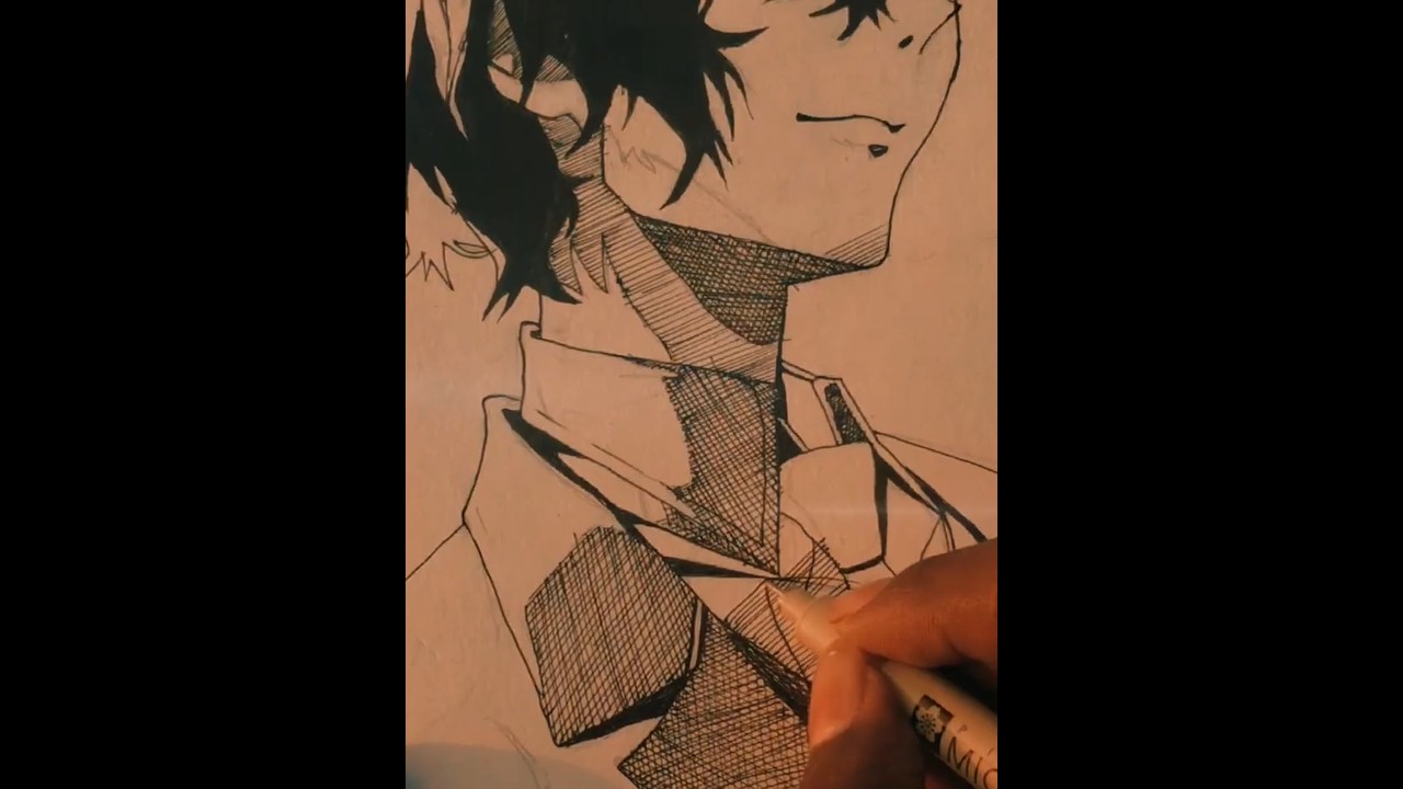Insane OSAMU DAZAI Pen Artwork rewealed || #art #osamudazai #drawing #anime #fyp #fypシ #fypシ゚viral