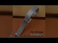 20mm 19mm 18mm Stainless Steel Watch Strap for Omega Seamaster Speedmaster Curved End Metal Strap Bu