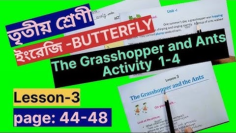 Class 3 English The Grasshopper and the Ants Page 44-48 @primaryschooleducation34