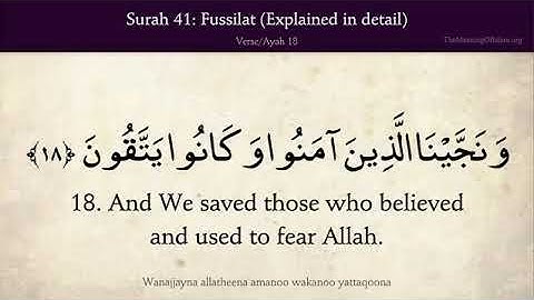 41 سورة فُصّلَت Surat Fussilat (Explained in Detail)  Surah 41