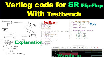 verilog code for SR FLIP FLOP with testbench