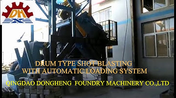 Drum type shot blasting machine with automatic system