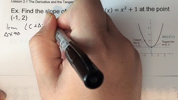 Calculus Lesson 2.1 The Derivative and the Tangent Line Problem Part 1