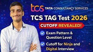 TCS TAG Test 2026 Cutoff Revealed 😱 | Exam Pattern &amp; Question Level | Ninja &amp; Digital