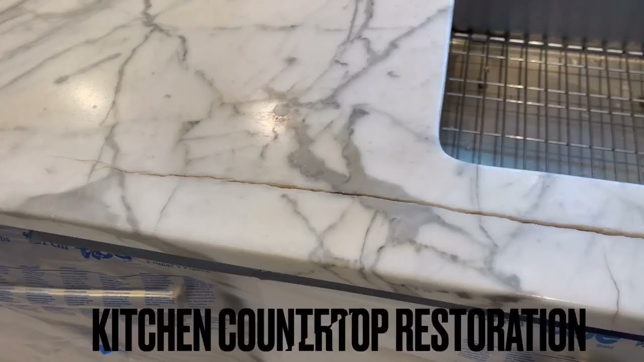 Broken marble countertop restoration YouTube
